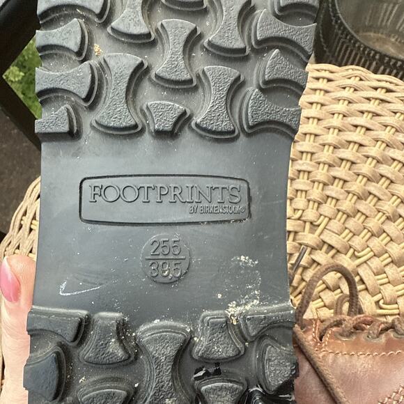 Footprints Birkenstock Brown Leather Lace Up Grunge Ankle Boots 39.5 Women’s 9.5 - Picture 14 of 16